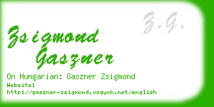 zsigmond gaszner business card